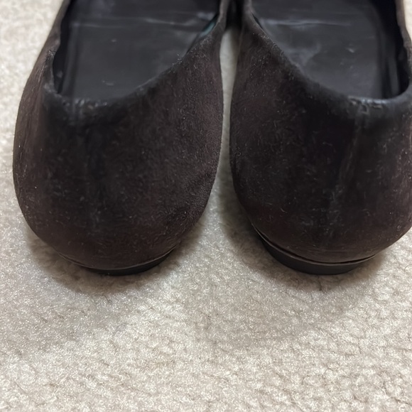Stuart Weitzman, dark brown velvet and suede flats - Picture 4 of 8